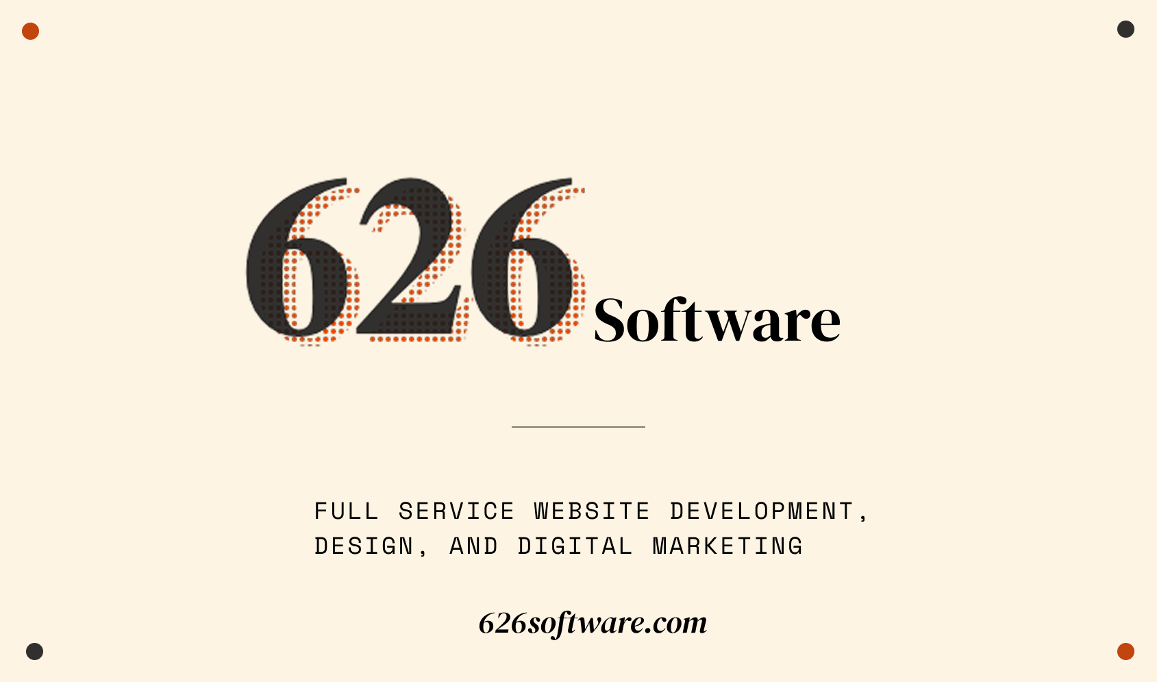 626 Software business card front