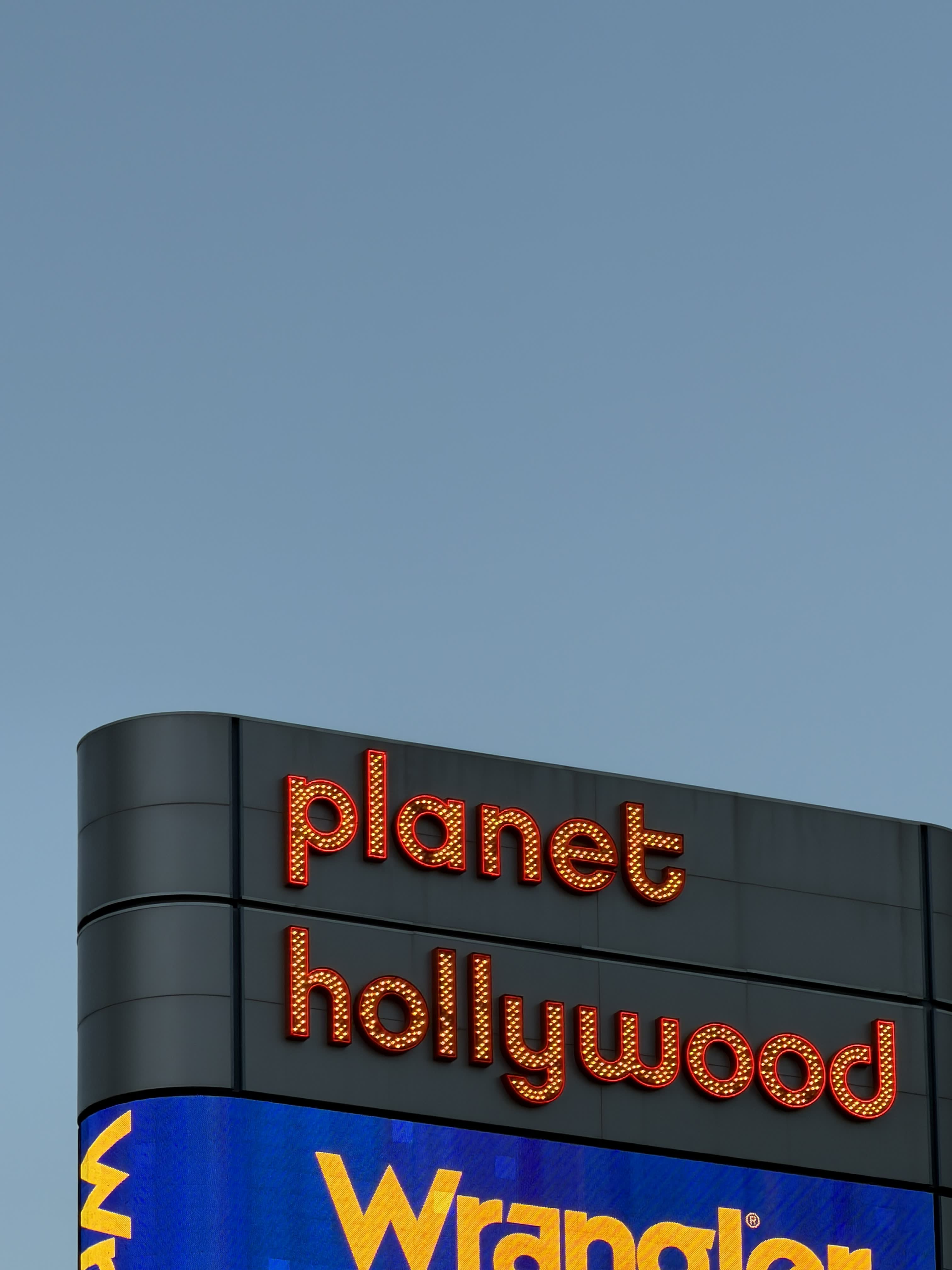 Planet Hollywood LED sign