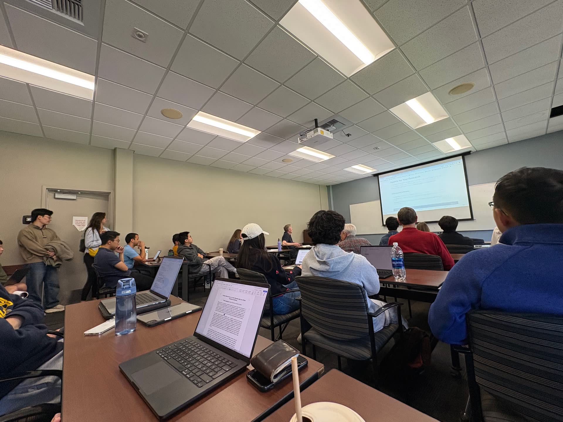 Chris giving the UCSB econ department talk, photo 4
